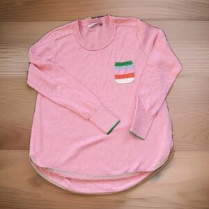 Zaket & Plover Luxury SweaterAustralia Pink Baseball Style Knit $139